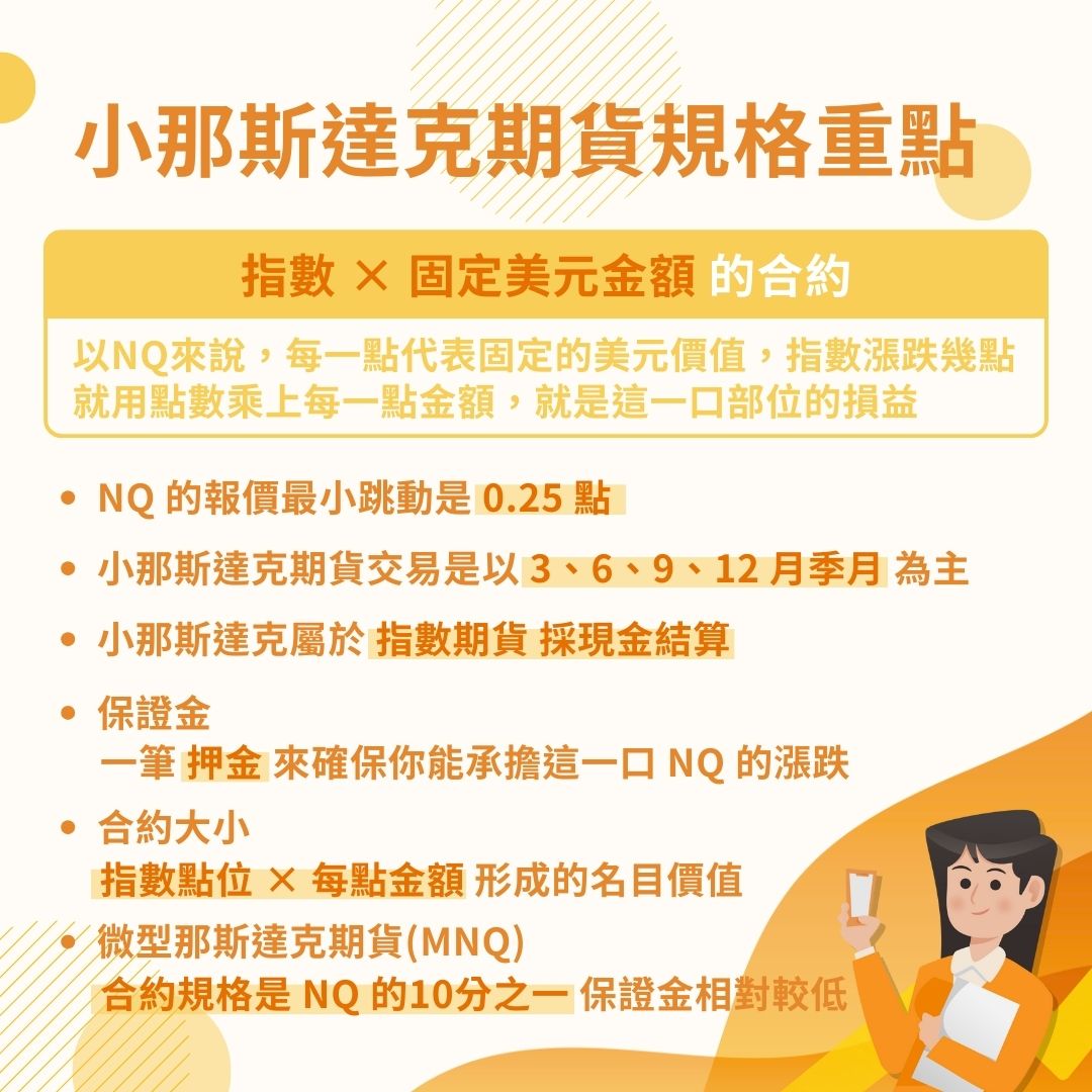 小那斯達克期貨的規格重點(新手必讀)